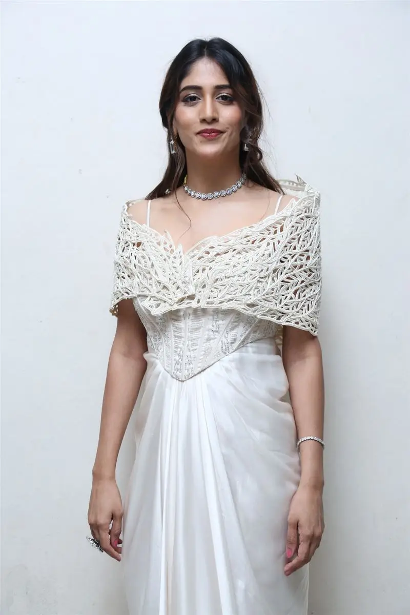 Chandini Chowdary in White Dress